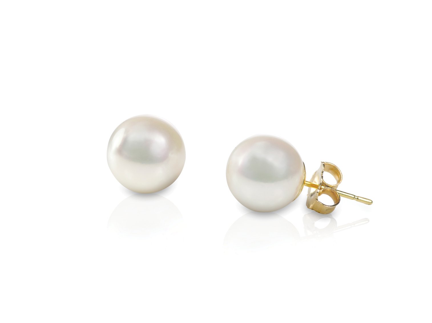 White pearl earrings